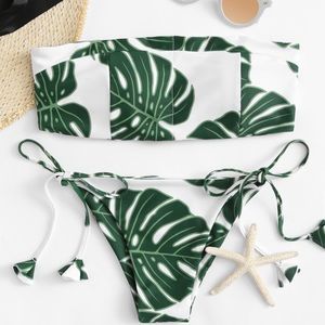 Leaf print bikini